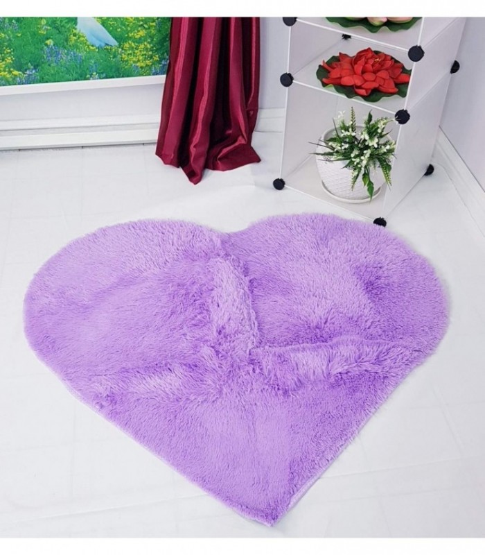 TAPETE DISEÑO CORAZON 1M. COLOR LILA