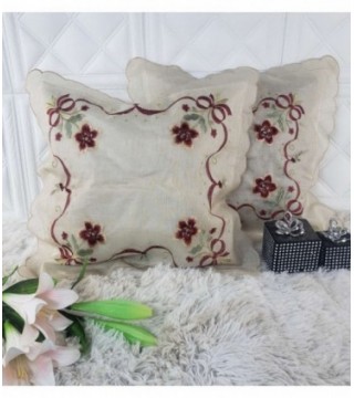 FUNDA PARA ALMOHADA CON BORDADO 0.45X0.45