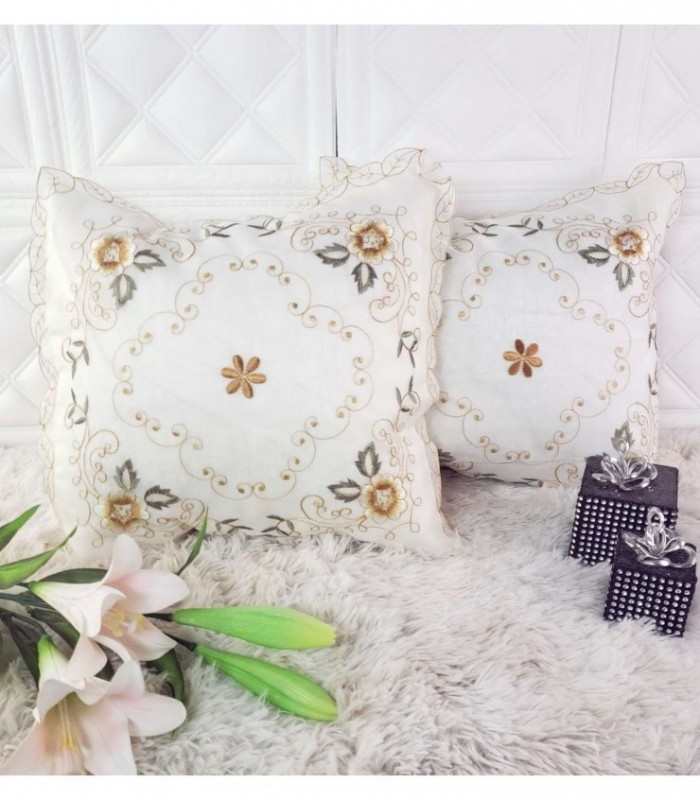 FUNDA PARA ALMOHADA CON BORDADO 0.40X0.40