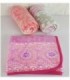 MANTITA PARA BEBE 0.90X1M ROSADO ESTAMPADO VARIOS