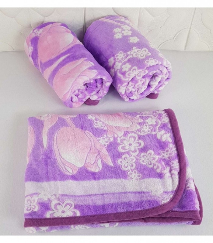 MANTITA PARA BEBE 0.90X1M LILA ESTAMPADO VARIOS
