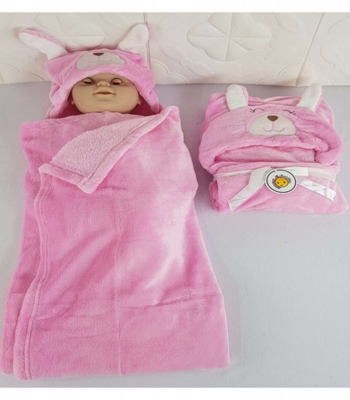 Manta para Bebés con Capucha Diseño Vaquita - Shopmami