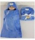 MANTITA CON CAPUCHA PARA BEBE 0.75X0.95 CELESTE