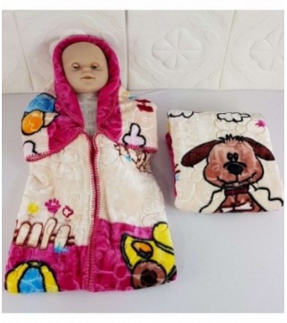 FRAZADITA CON CIERRE PARA BEBE 0.80X0.90 ROSADO