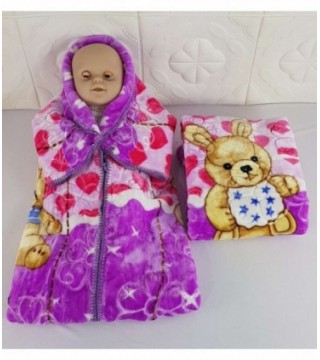 FRAZADITA CON CIERRE PARA BEBE 0.80X0.90 LILA