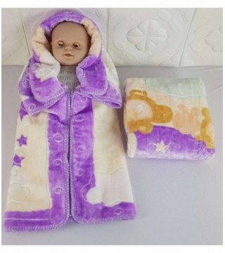 FRAZADITA CON CIERRE PARA BEBE 0.80X0.90 VIOLETA