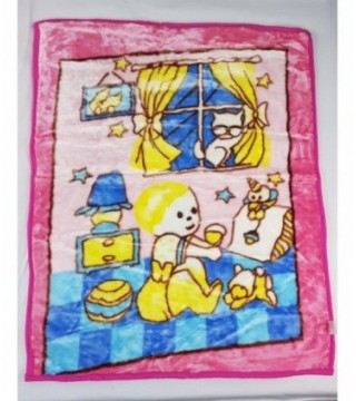 FRAZADITA PARA BEBE 1.10X1.40 ROSADO ESTAMPADO