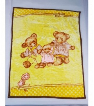 FRAZADITA PARA BEBE 1.10X1.40 AMARILLO ESTAMPADO