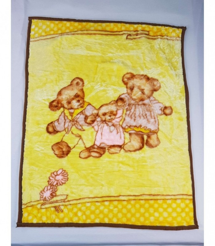 FRAZADITA PARA BEBE 1.10X1.40 AMARILLO ESTAMPADO