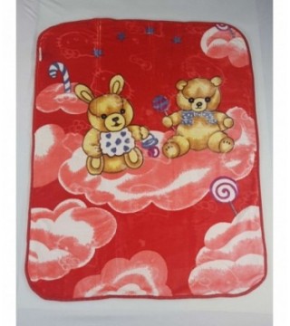 FRAZADITA PARA BEBE 1X1.20 ROJO ESTAMPADO