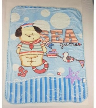 FRAZADITA PARA BEBE 1X1.20 CELESTE ESTAMPADO