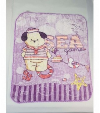 FRAZADITA PARA BEBE 1X1.20 LILA ESTAMPADO