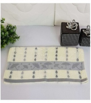 TOALLITA 0.35X0.70 COLOR CREMA CON DETALLE GRIS