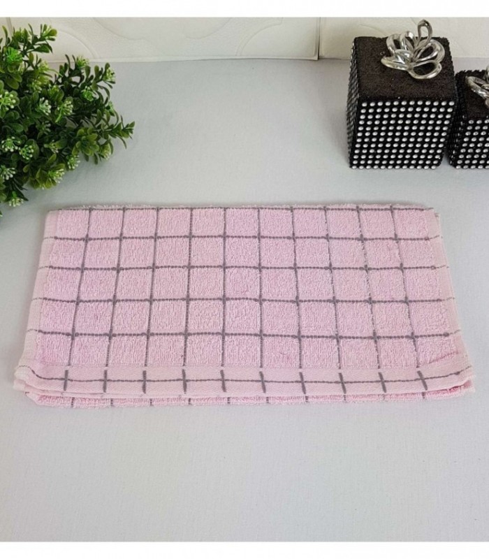 TOALLITA 0.35X0.70 COLOR ROSADO CUADRILLE