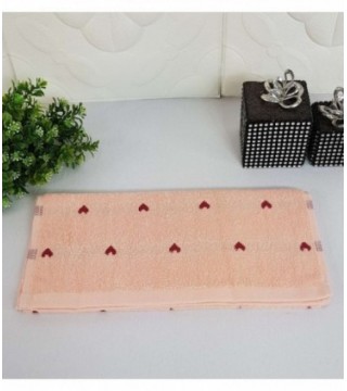 TOALLITA 0.35X0.70 COLOR SALMON CON DISEÑO