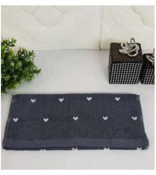 TOALLITA 0.35X0.70 COLOR GRIS OSCURO CON DISEÑO