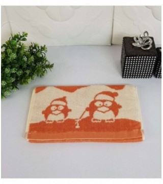 TOALLITA 0.25X0.50 COLOR NARANJA CON DIBUJO