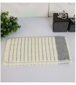 TOALLITA 0.30X0.65 COLOR CREMA CON RAYAS GRIS