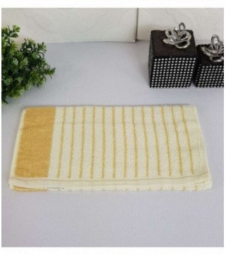 TOALLITA 0.30X0.65 COLOR CREMA CON RAYAS NARANJA