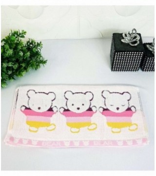 TOALLITA 0.35X0.70 COLOR ROSA CON DIBUJO DE OSITO