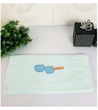 TOALLITA 0.35X0.70 COLOR CELESTE CON DISEÑO