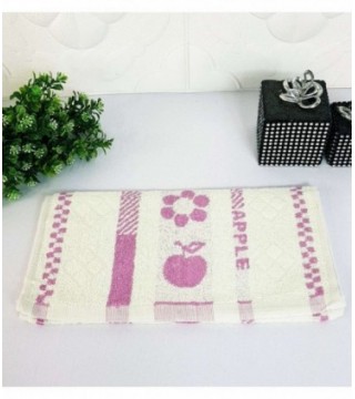 TOALLITA 0.35X0.70 COLOR CREMA CON ROSADO