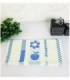 TOALLITA 0.35X0.70 COLOR CREMA CON AZUL