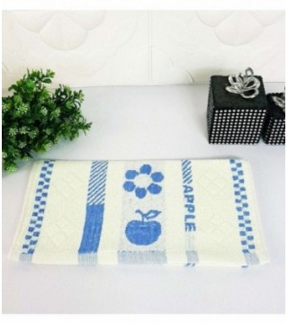 TOALLITA 0.35X0.70 COLOR CREMA CON AZUL