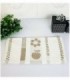 TOALLITA 0.35X0.70 COLOR CREMA CON MARRON