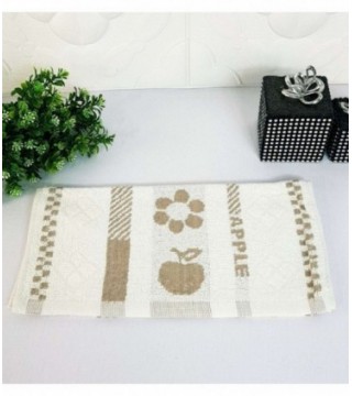 TOALLITA 0.35X0.70 COLOR CREMA CON MARRON