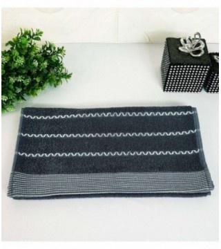 TOALLITA 0.35X0.70 COLOR GRIS OSCURO CON RAYAS