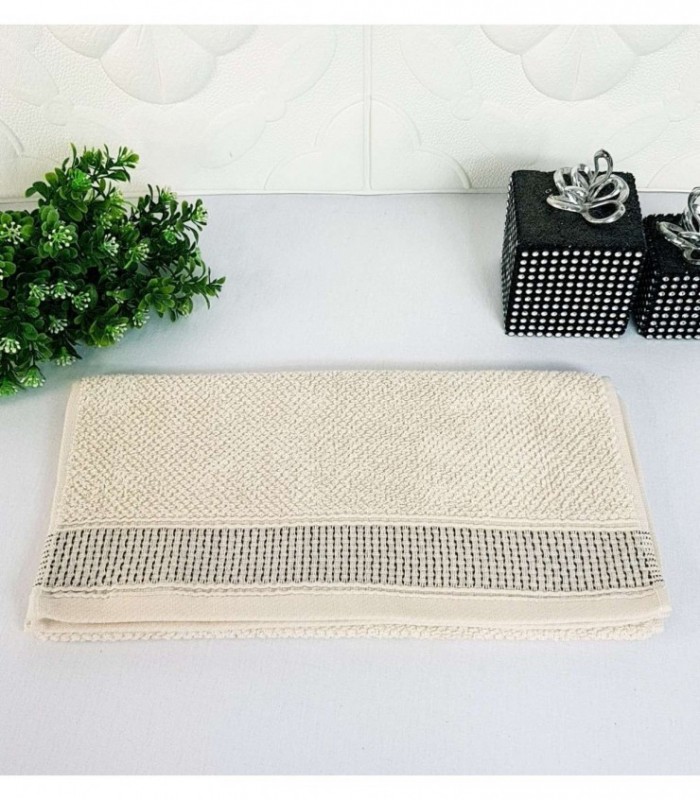 TOALLITA 0.35X0.70 COLOR BEIGE CON DETALLE