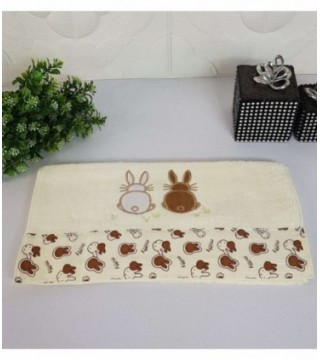 TOALLITA 0.35X0.70 COLOR CREMA CON MARRON