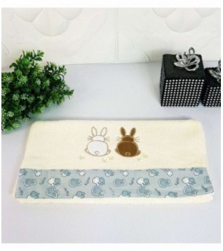 TOALLITA 0.35X0.70 COLOR CREMA CON GRIS