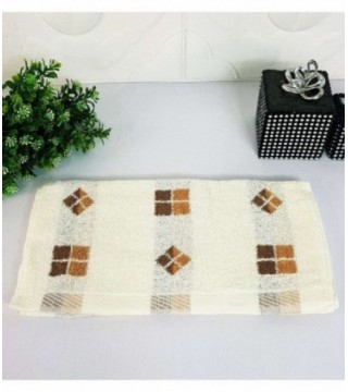 TOALLITA 0.35X0.70 COLOR CREMA CON MARRON