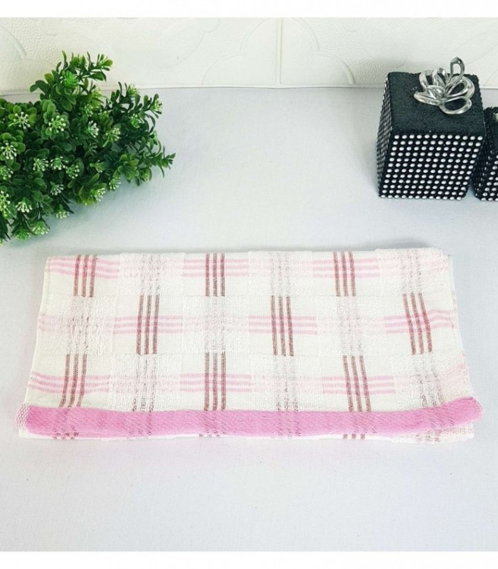 TOALLITA 0.35X0.70 COLOR ROSADO CUADRILLE