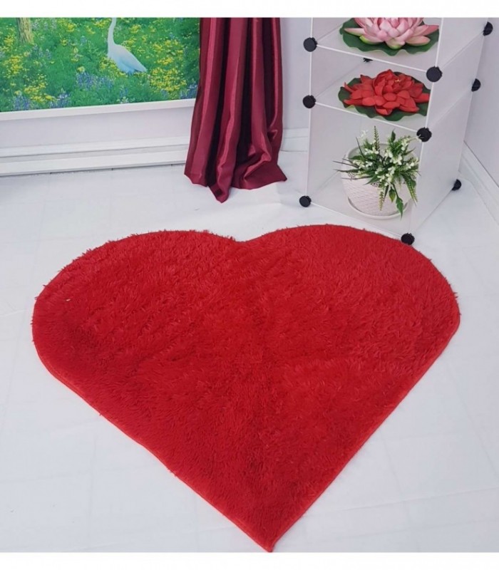 TAPETE DISEÑO CORAZON 1M. COLOR ROJO