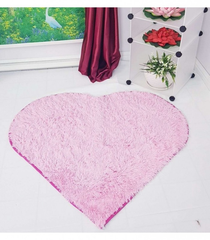 TAPETE DISEÑO CORAZON 1M. COLOR ROSADO