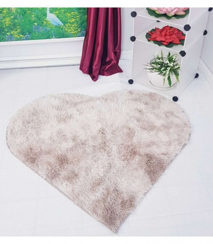 TAPETE DISEÑO CORAZON 1M. COLOR CREMA