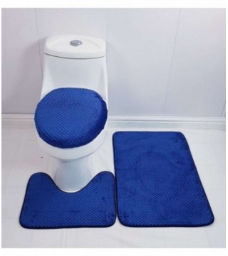 TAPETE PARA BAÑO 3 PIEZAS, COLOR AZUL