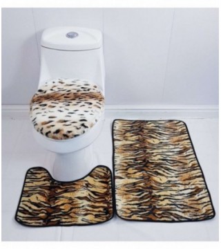 TAPETE PARA BAÑO 3 PIEZAS, COLOR ANIMAL PRINT