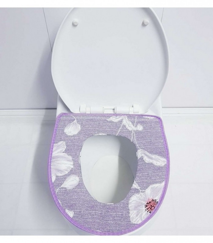 CAPA PARA INODORO, COLOR LILA ESTAMPADO