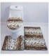 TAPETE PARA BAÑO 3 PIEZAS, COLOR ANIMAL PRINT