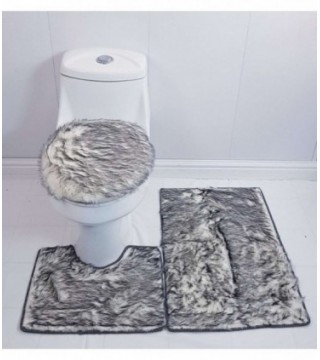 TAPETE PARA BAÑO 3 PIEZAS, COLOR GRIS MATIZADO