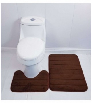 TAPETE PARA BAÑO 2 PIEZAS, COLOR MARRON