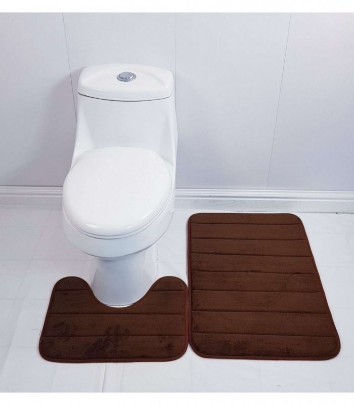 TAPETE PARA BAÑO 2 PIEZAS, COLOR MARRON