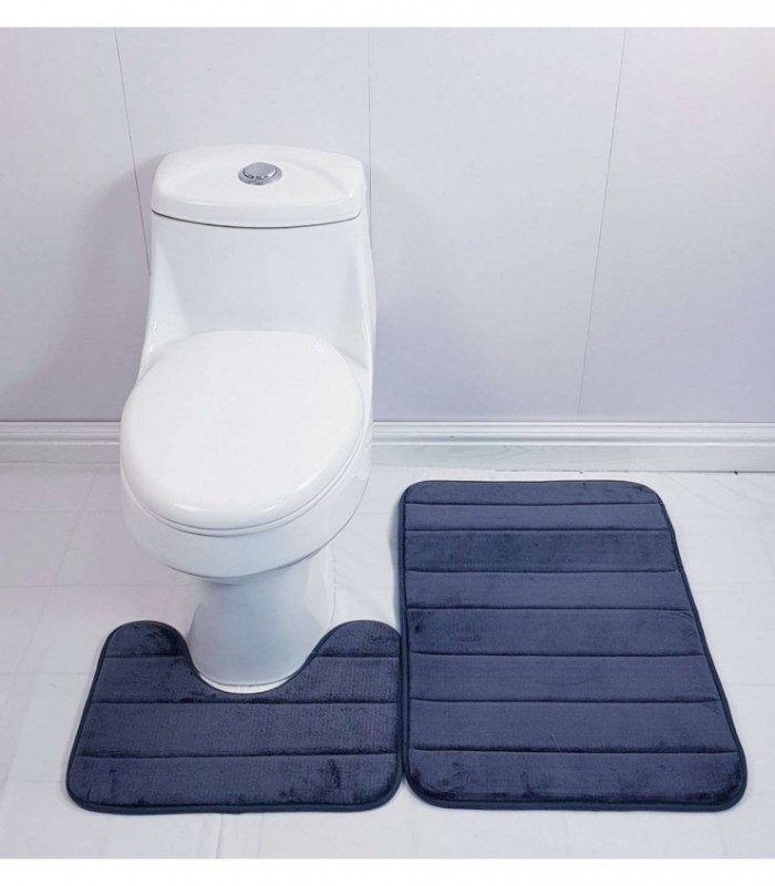 TAPETE PARA BAÑO 2 PIEZAS, COLOR GRIS