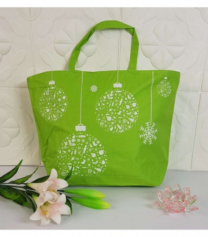 BOLSO KAMAMYA 0.40X0.50 COLOR VERDE CON DISEÑO