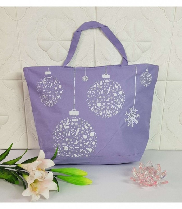 BOLSO KAMAMYA 0.40X0.50 COLOR LILA CON DISE O