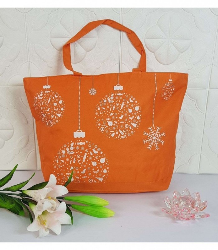 BOLSO KAMAMYA 0.40X0.50 COLOR NARANJA CON DISEÑO
